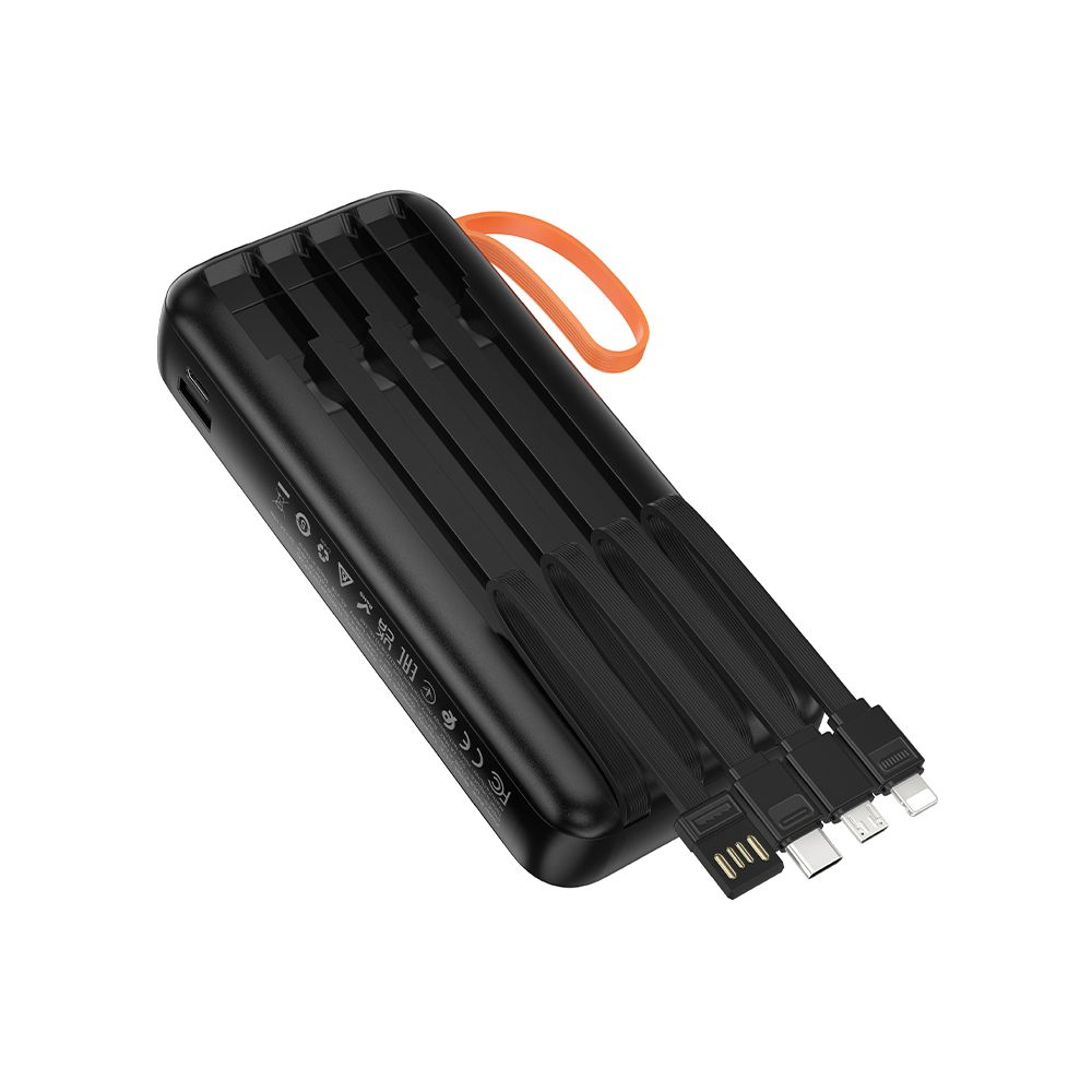 Extern batteri HOCO J151A, 20000mAh, 10W, 1 x Lightning - 1 x microUSB - 1 x USB-A - 1 x USB-C, Svart