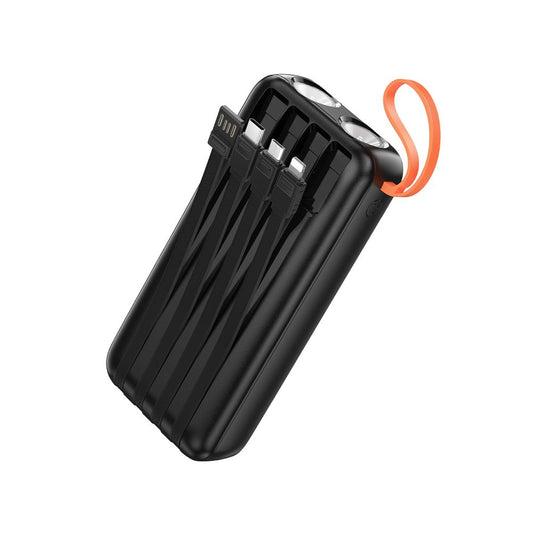 Extern batteri HOCO J151A, 20000mAh, 10W, 1 x Lightning - 1 x microUSB - 1 x USB-A - 1 x USB-C, Svart