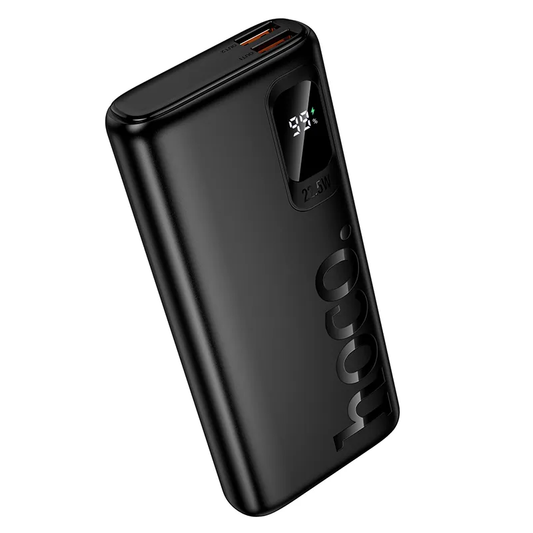 Extern batteri HOCO J158 Pro, 10000mAh, 22,5W, QC + PD, 1 x USB-C - 2 x USB-A, Svart