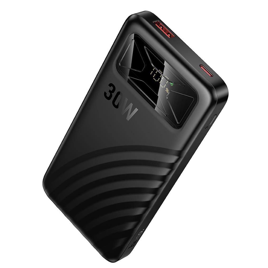 HOCO Q42 powerbank, 10000 mAh, 30 W, QC + PD, 1 x USB-A – 1 x USB-C, svart