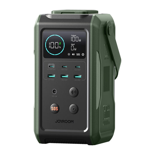 Joyroom JR-PBF10 Extern Batteri, 75000mAh, 100W, QC + PD, 3 x USB-A - 3 x USB-C, Grön