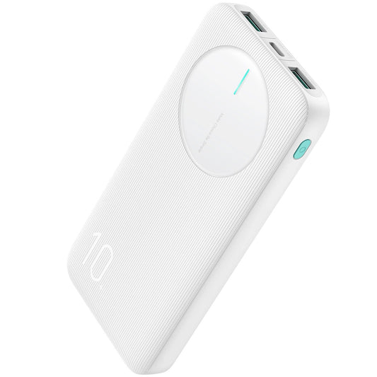 Extern batteri Joyroom JR-PBF12, 10000mAh, 12W, 1 x USB-C - 2 x USB-A, Vit