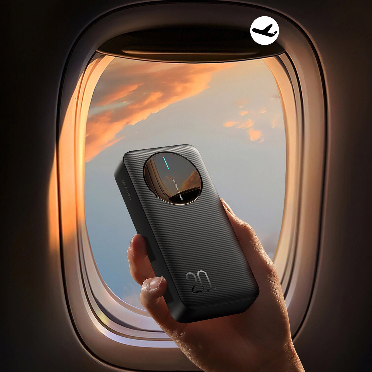 Extern batteri Joyroom JR-PBF14, 20000mAh, 12W, 1 x USB-C - 2 x USB-A, Svart