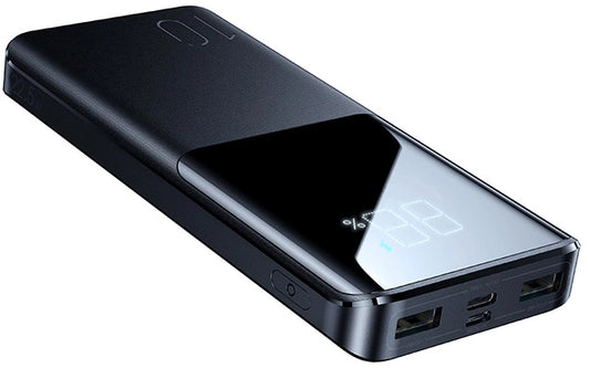 Extern batteri Joyroom JR-QP191, 10000mAh, 22.5W, QC + PD, 1 x USB-C - 2 x USB-A, Svart