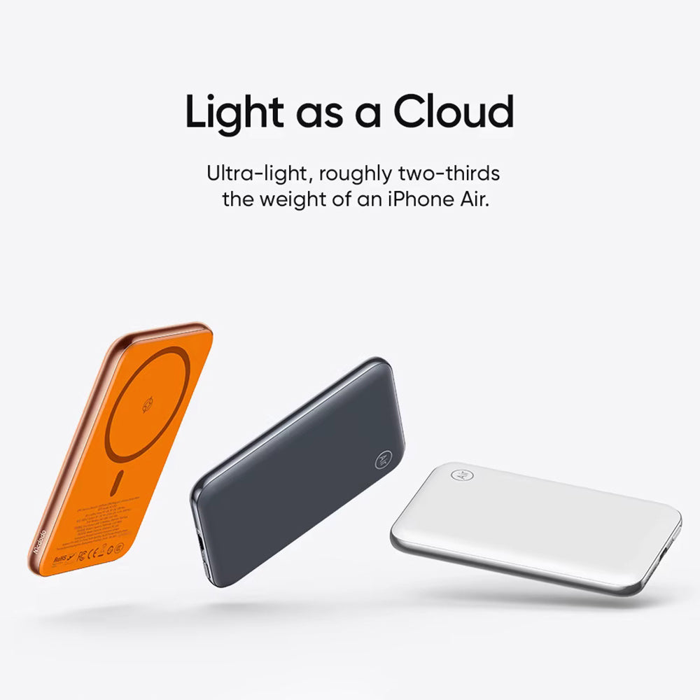 Trådlös Extern Batteri McDodo MC-2931 Meta Air, 5000mAh, 20W, PD + FQI, 1 x QI - 1 x USB-C, Svart
