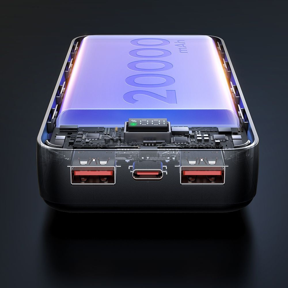 Extern batteri McDodo MC-4230, 20000mAh, 22.5W, QC + PD, 2 x USB-A - 1 x USB-C, Svart