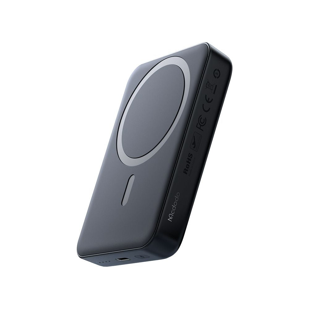 Trådlös Extern Batteri McDodo MC-4261 Ambilight, 10000mAh, 20W, PD + FQI, 1 x QI - 1 x USB-C, Svart
