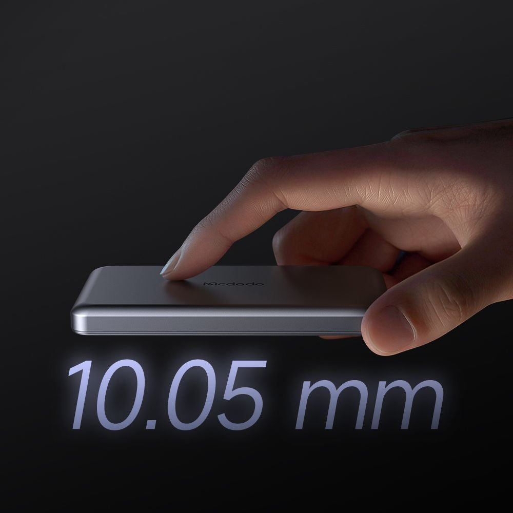 Extern trådlös batteri McDodo MC-4641 Meta, 5000mAh, 20W, PD + FQI, 1 x QI - 1 x USB-C, Svart