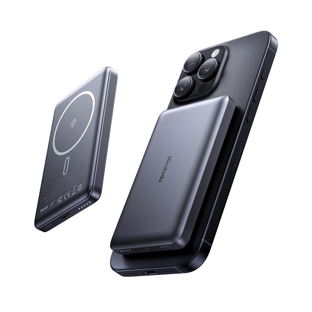 Extern batteri Wireless McDodo MC-4651 Meta, 10000mAh, 20W, PD + FQI, 1 x QI - 1 x USB-C, Svart