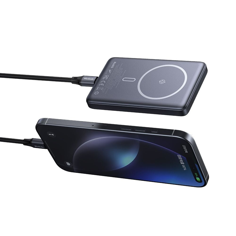 Extern batteri Wireless McDodo MC-4651 Meta, 10000mAh, 20W, PD + FQI, 1 x QI - 1 x USB-C, Svart