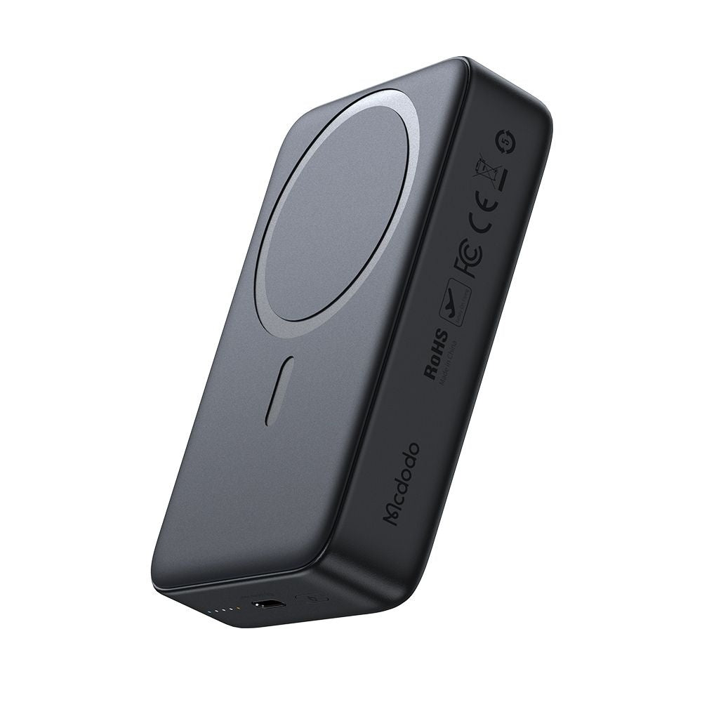 Trådlös Extern Batteri McDodo MC-5021 Ambilight, 20000mAh, 20W, PD + FQI, 1 x QI - 1 x USB-C, Svart