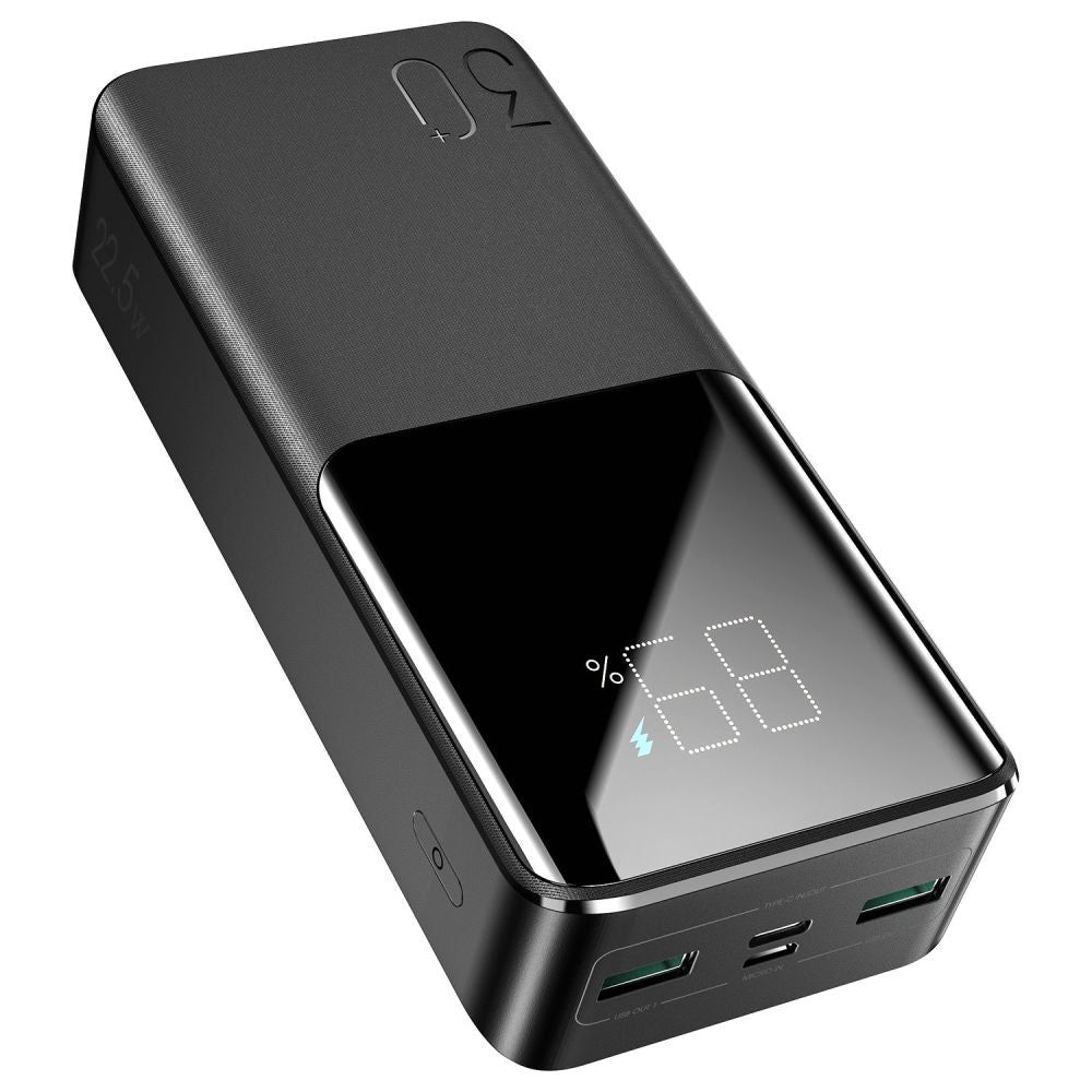 Externt Batteri Joyroom JR-QP193, 30000mAh, 22.5W, QC + PD, 1 x USB-C - 2 x USB-A, Svart