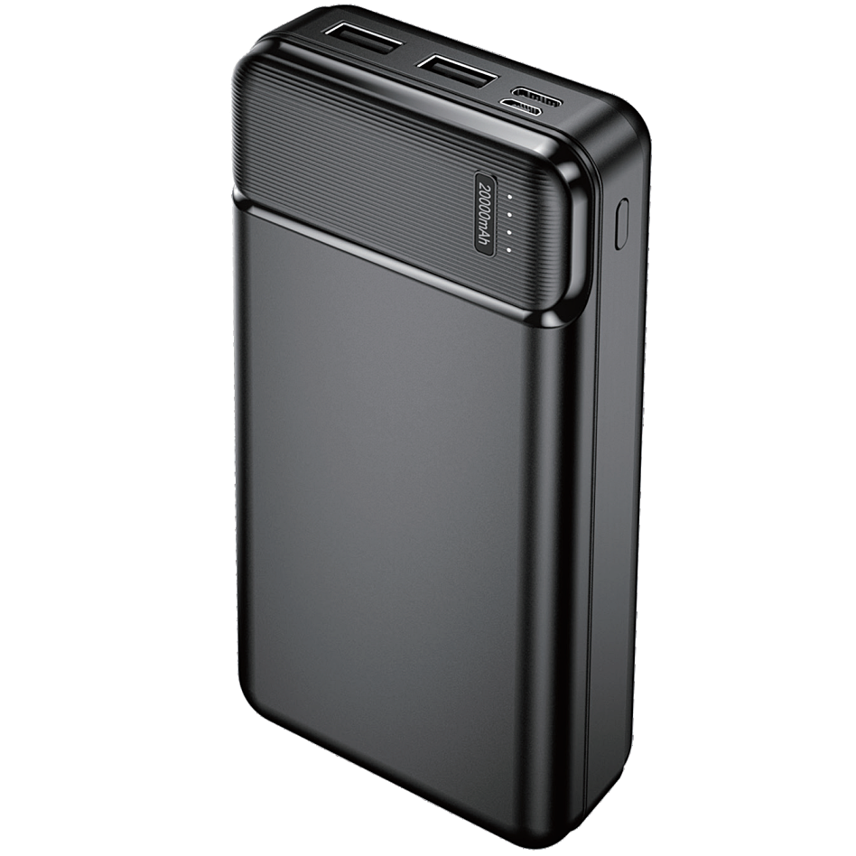 Extern batteri MaXlife MXPB-01, 20000mAh, 12W, 2 x USB-A, Svart