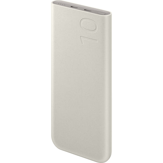 Samsung Externt batteri, 10000mAh, 25W, PD, 2 x USB-C, Beige EB-P3400XUEGEU