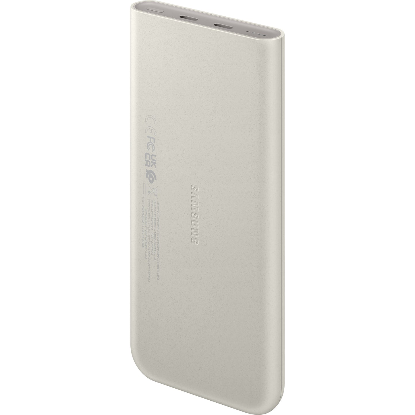Samsung Externt batteri, 10000mAh, 25W, PD, 2 x USB-C, Beige EB-P3400XUEGEU