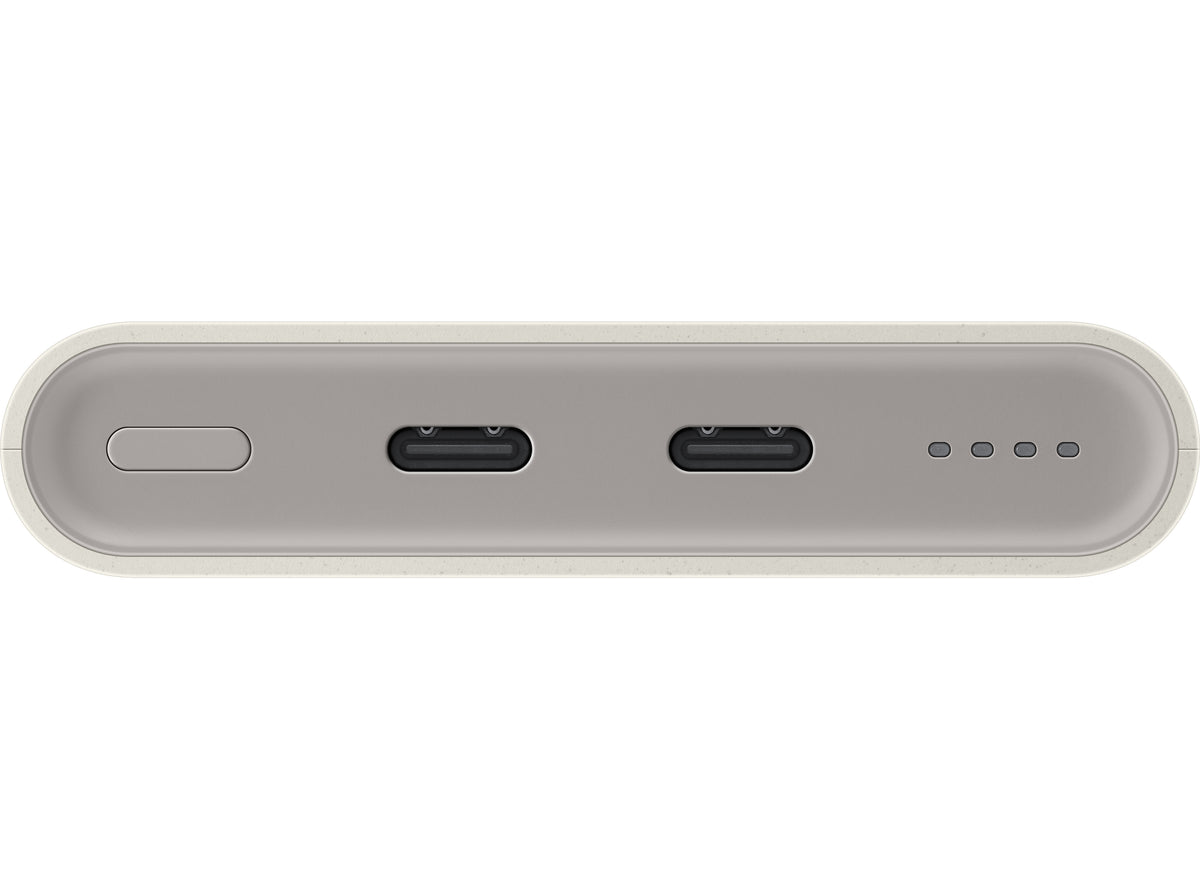 Samsung Extern batteri, 10000mAh, 25W, PD, 2 x USB-C, Beige, Omslaget EB-P3400XUEGEU