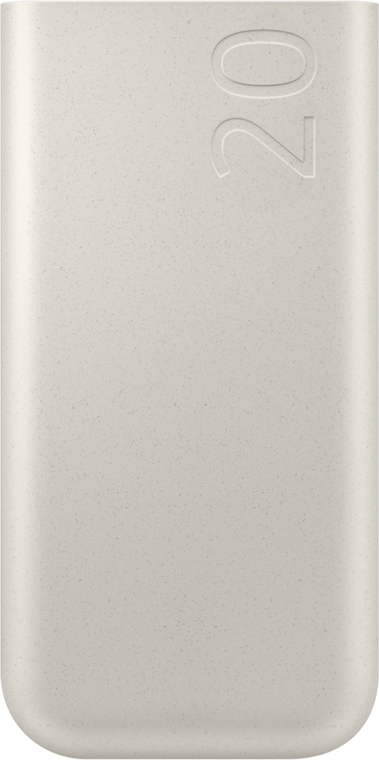 Samsung Externt batteri, 20000mAh, 45W, PD, 3 x USB-C, Beige EB-P4520XUEGEU