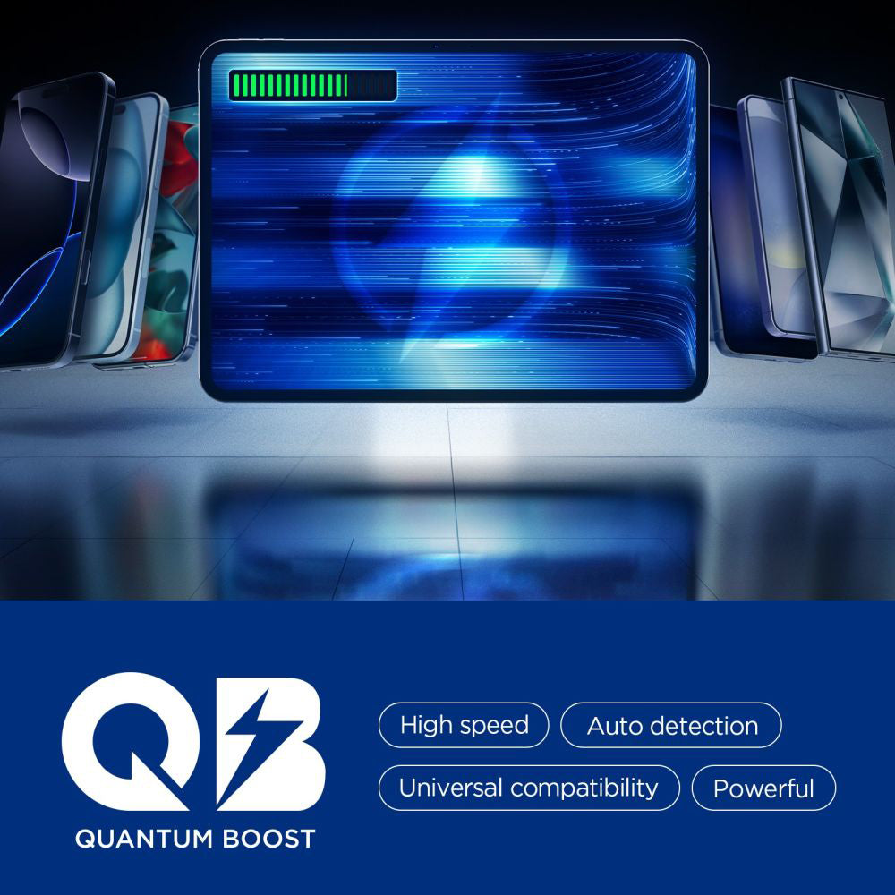 Extern batteri Spigen, 20000mAh, 30W, QC + PD, 1 x USB-A - 2 x USB-C, Svart ABA09433