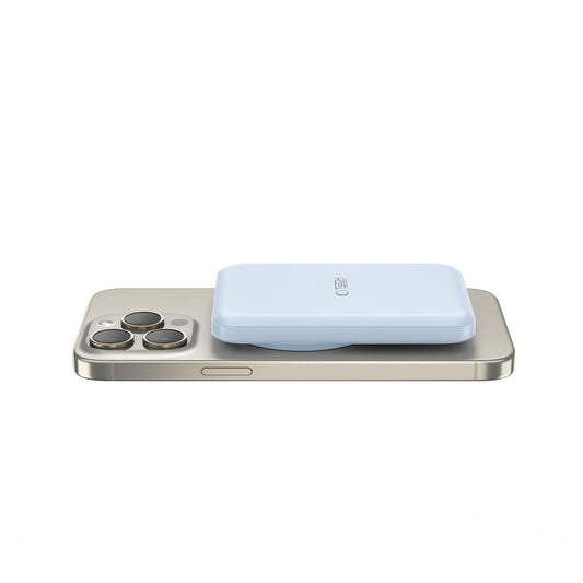 Externt trådlöst batteri Tech-Protect PB10 LifeMag, 5000mAh, 15W, PD + FQI, 1 x QI - 1 x USB-C, Blå