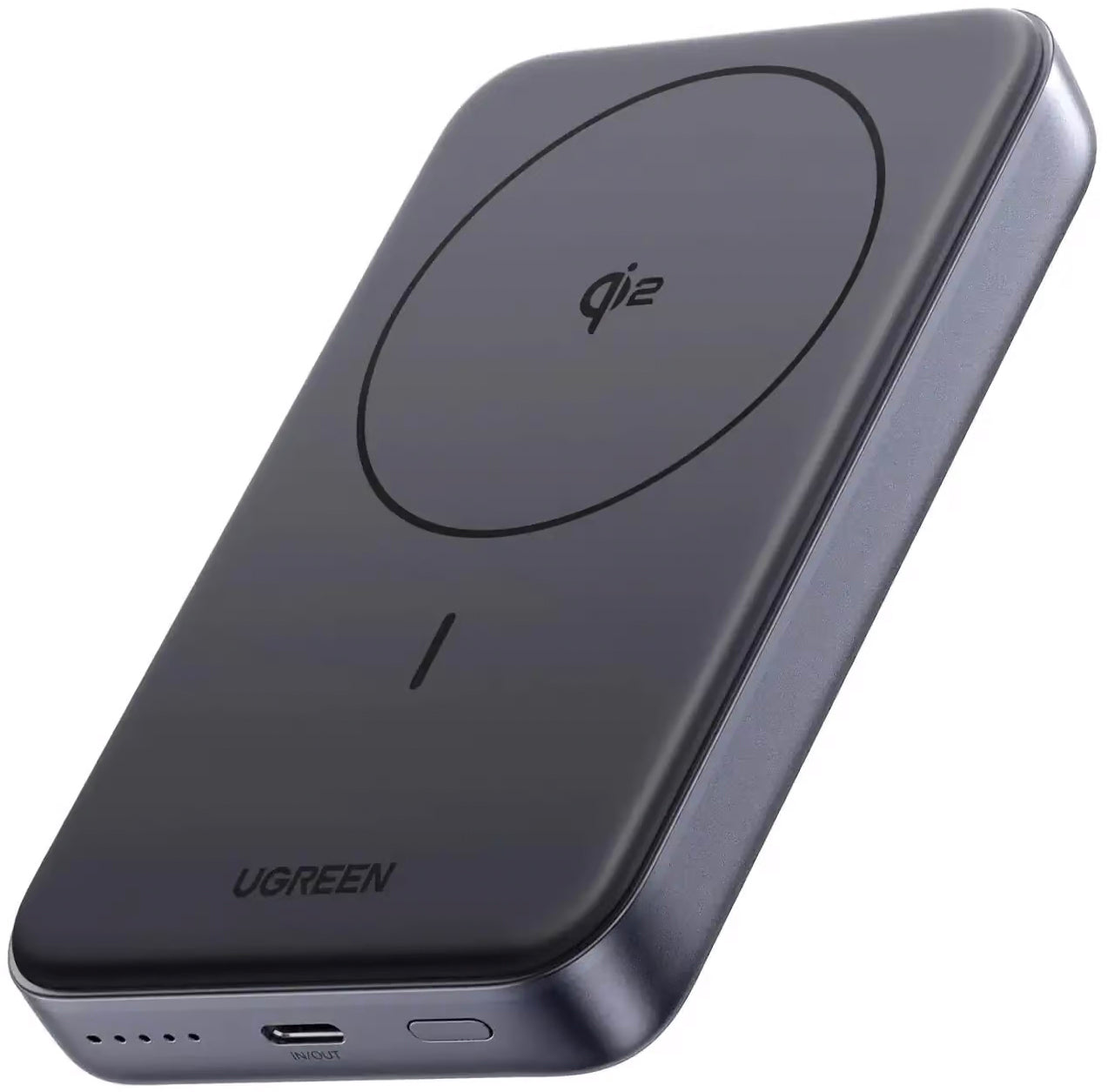 Extern batteri UGREEN PB761, 10000mAh, 30W, PD + FQI, 1 x QI - 1 x USB-C, Grå