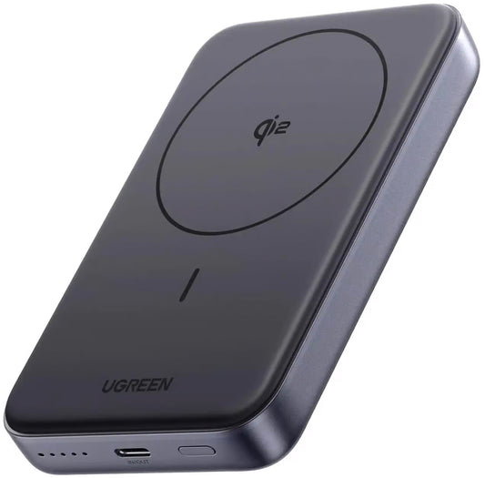 Extern batteri UGREEN PB761, 10000mAh, 30W, PD + FQI, 1 x QI - 1 x USB-C, Grå