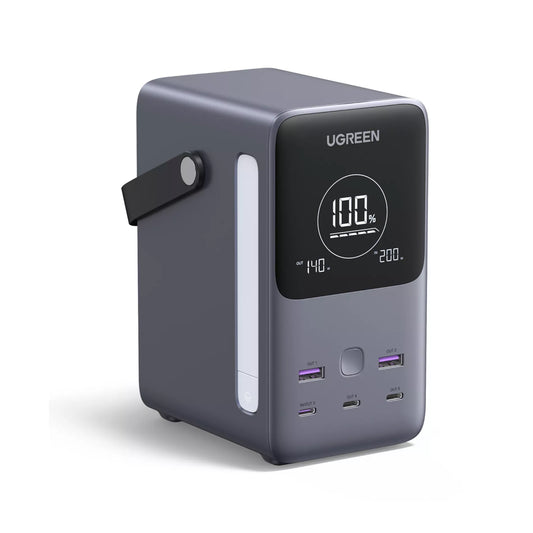 Extern batteri UGREEN PB770, 48000mAh, 300W, QC + PD, 2 x USB-A - 3 x USB-C, Grå