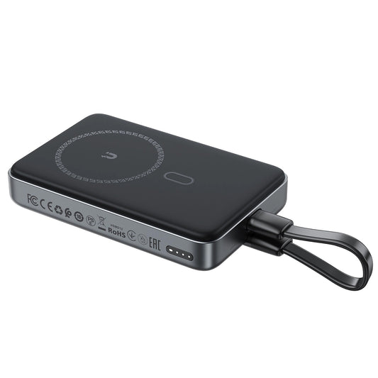 Trådlös Extern Batteri Acefast M10, 10000mAh, 30W, PD + FQI, 1 x QI - 2 x USB-C, Svart