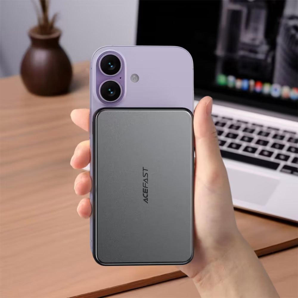 Trådlös Extern Batteri Acefast M31, 10000mAh, 22.5W, QC + PD + FQI, 1 x QI - 1 x USB-A - 2 x USB-C, Svart