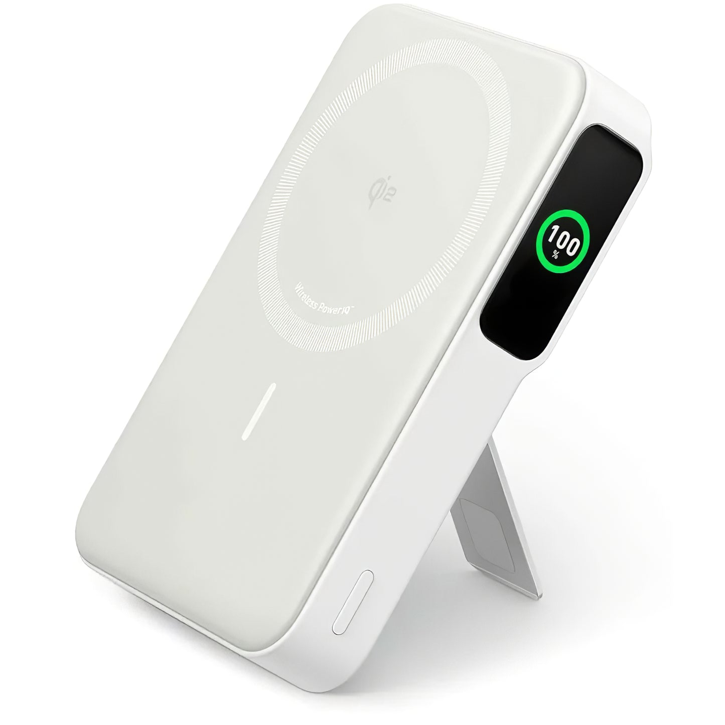 Anker MagGo Trådlöst externt batteri, 10000mAh, 27W, PD + FQI, 1 x QI - 1 x USB-C, Vit A1654G21