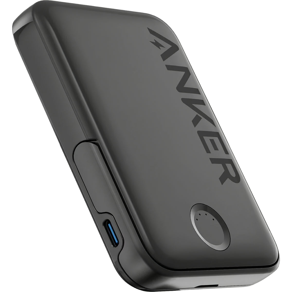 Trådlöst externt batteri Anker 322 MagGo, 5000mAh, 12W, 1 x QI - 1 x USB-C, Svart A1618G11