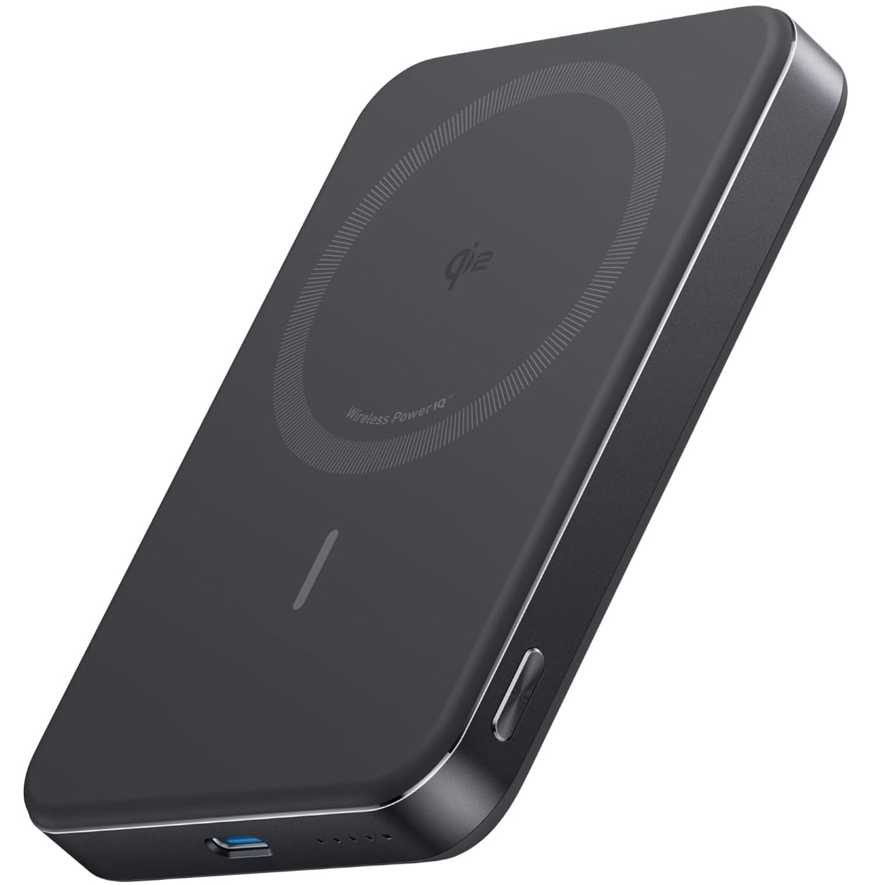 Anker MagGo Slim Trådlöst Externt Batteri, 10000mAh, 30W, PD + FQI, 1 x QI - 1 x USB-C, Svart A1664H11