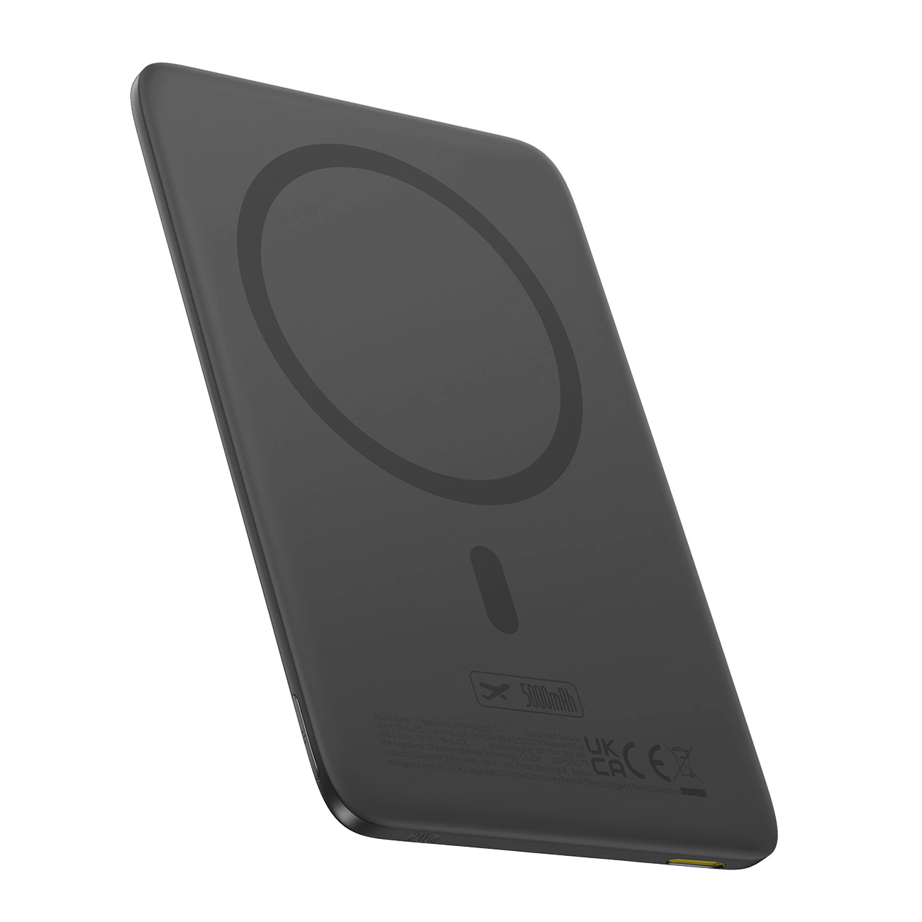 Extern batteri Wireless Baseus PicoGo AM41, 5000mAh, 20W, PD + FQI, 1 x QI - 1 x USB-C, Svart