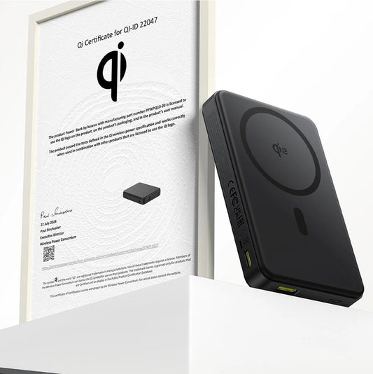 External Wireless Battery Baseus Airpow2 Qi2, 10000mAh, 22.5W, QC + PD + FQI, 1 x QI - 1 x USB-A - 1 x USB-C, Black P10080000123-00