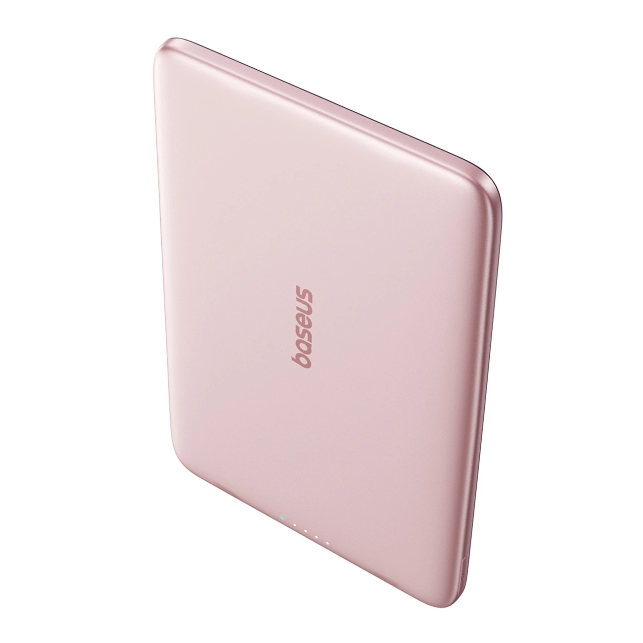 Trådlös Extern Batteri Baseus PicoGo AM41, 5000mAh, 20W, PD + FQI, 1 x QI - 1 x USB-C, Rosa