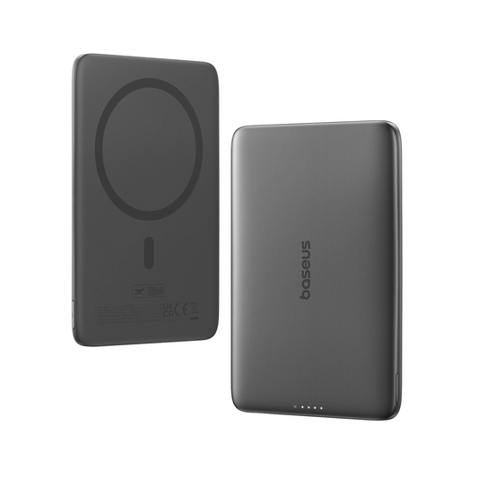 Extern batteri Wireless Baseus PicoGo AM41, 5000mAh, 20W, PD + FQI, 1 x QI - 1 x USB-C, Svart