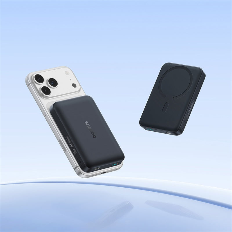 Trådlös Extern Batteri Baseus EnerFill FM11, 10000mAh, 30W, PD + FQI, 1 x QI - 1 x USB-C, Svart