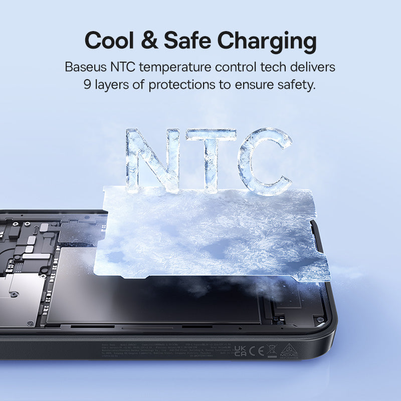 Trådlös Extern Batteri Baseus EnerFill FM11, 10000mAh, 30W, PD + FQI, 1 x QI - 1 x USB-C, Svart