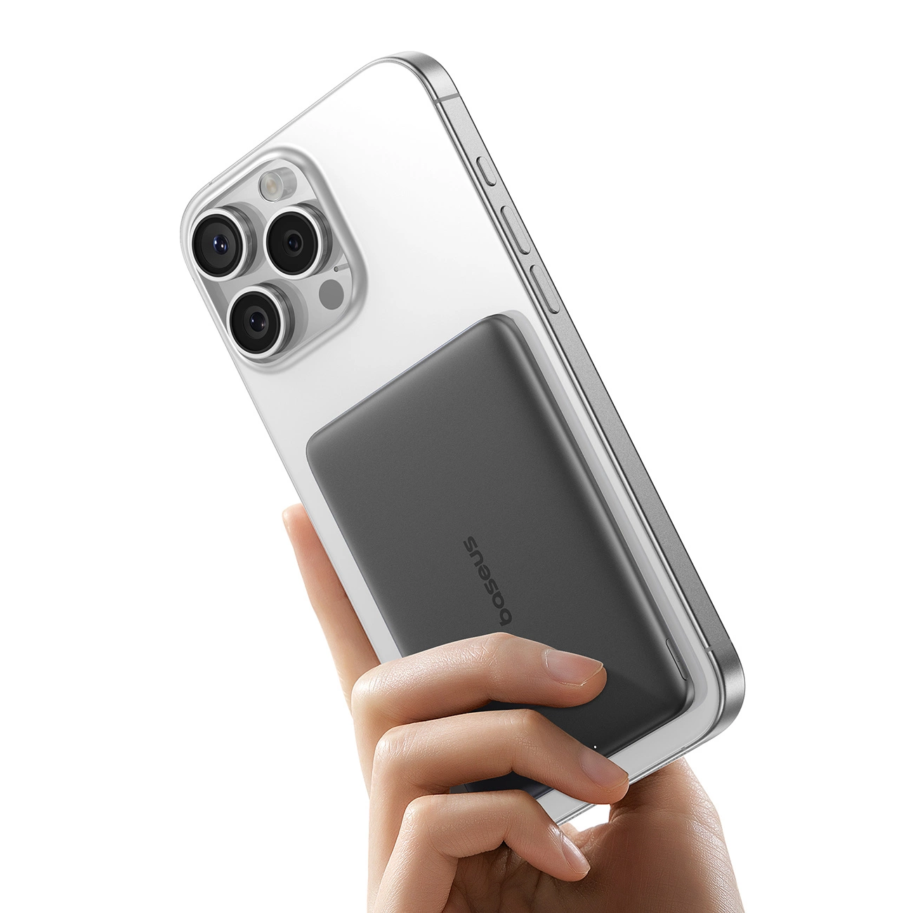 Extern batteri Wireless Baseus PicoGo AM41, 5000mAh, 20W, PD + FQI, 1 x QI - 1 x USB-C, Svart