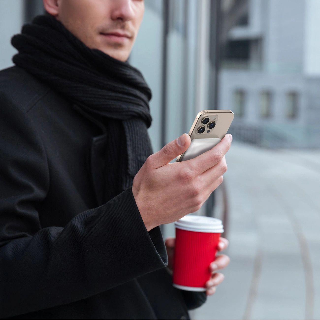 Extern trådlös batteri Dudao K26, 10000mAh, 20W, PD + FQI, 1 x QI - 1 x USB-C, Vit