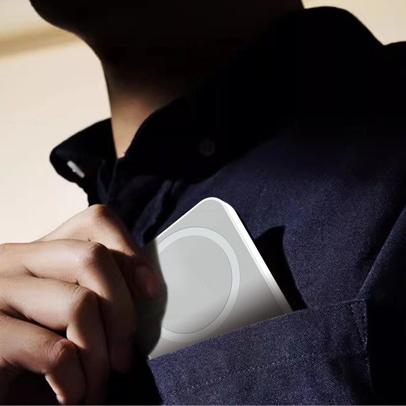 Extern trådlös batteri Dudao K26, 10000mAh, 20W, PD + FQI, 1 x QI - 1 x USB-C, Vit