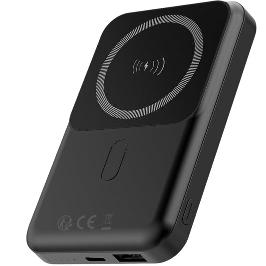 Forever MATB-100 Trådlöst externt batteri, 10000mAh, 22,5W, QC + PD + FQI, 1 x QI - 1 x USB-A - 1 x USB-C, Svart