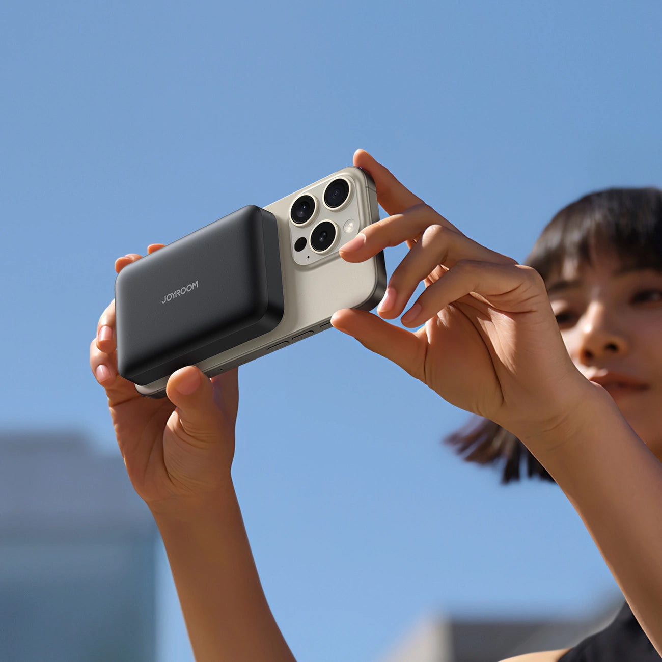 Extern Trådlös Batteri Joyroom JR-W020, 10000mAh, 20W, QC + PD + FQI, 1 x QI - 1 x USB-A - 1 x USB-C, Svart