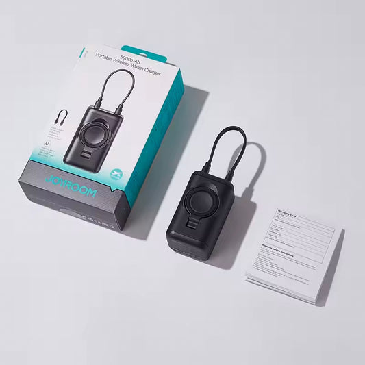 Extern Trådlös Batteri Joyroom JR-W13, 5000mAh, 18W, PD + QI, 1 x Lightning - 1 x QI - 1 x USB-C, Svart