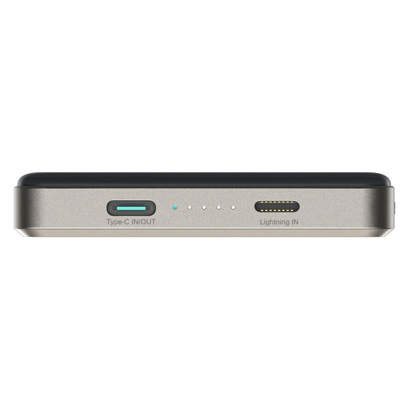 Joyroom JR-PBM08 Pro trådlös powerbank, 10000mAh, 22,5W, PD + FQI, 1 x QI - 2 x USB-C, beige