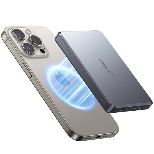 Trådlös Extern Batteri Joyroom JR-PBM08 Pro, 10000mAh, 20W, PD + FQI, 1 x QI - 1 x USB-C, Grå