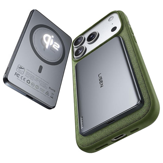 Trådlös Extern Batteri Lisen L601 Pro, 5000mAh, 22.5W, PD + FQI, 1 x QI - 1 x USB-C, Grå YL0325090011