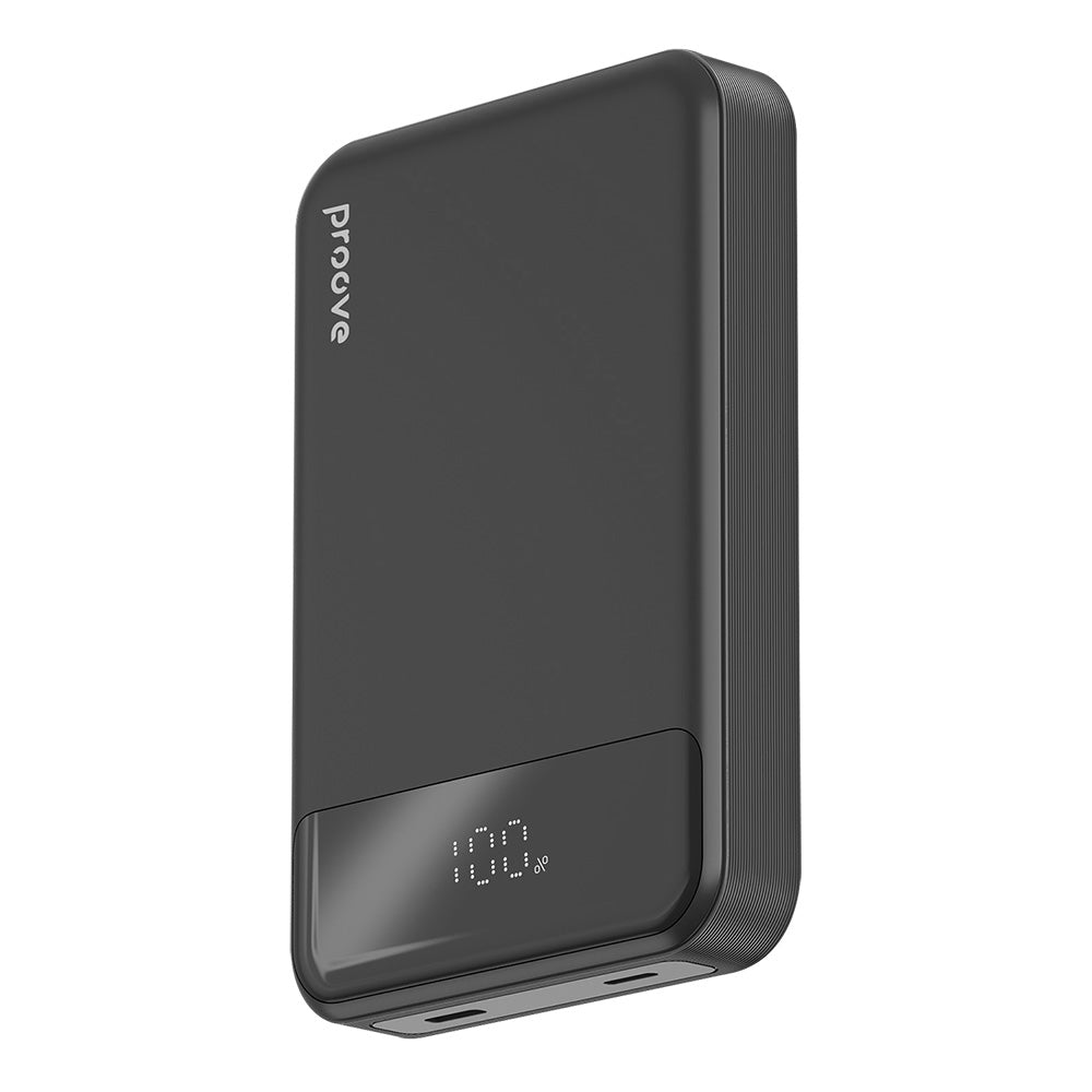 Extern batteri Wireless Proove Hoodman, 10000mAh, 20W, PD + FQI, 1 x QI - 1 x USB-C, Svart PBH120010001