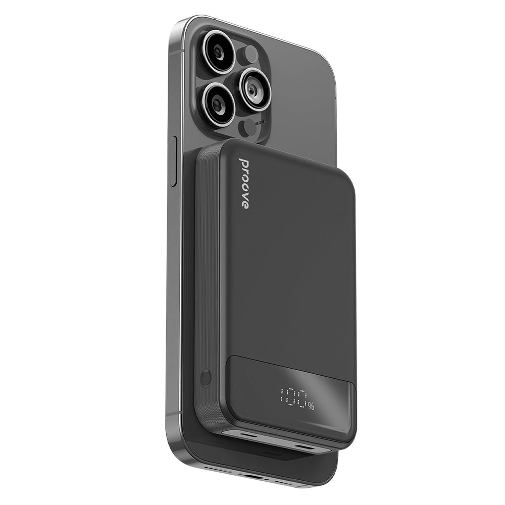 Extern batteri Wireless Proove Hoodman, 10000mAh, 20W, PD + FQI, 1 x QI - 1 x USB-C, Svart PBH120010001