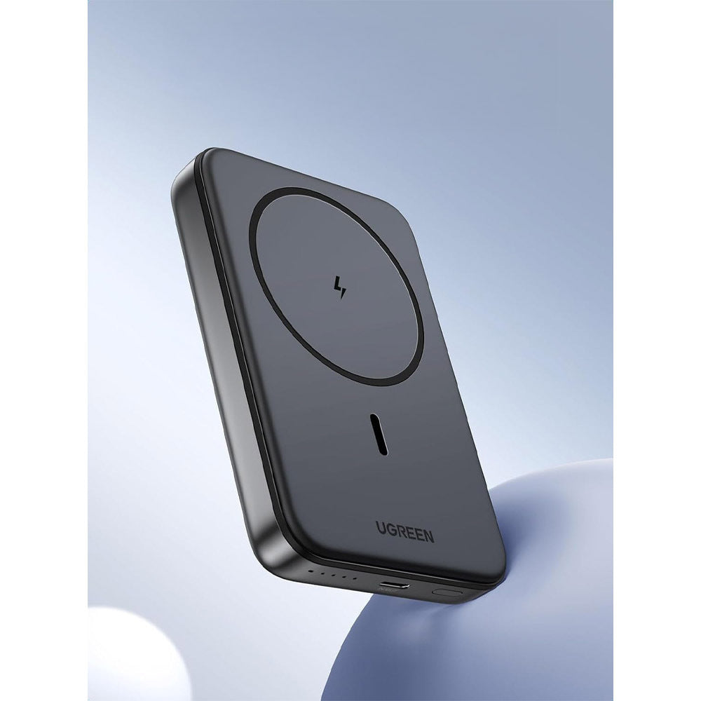 Trådlös Extern Batteri UGREEN PB561, 10000mAh, 20W, PD + FQI, 1 x QI - 1 x USB-C, Svart