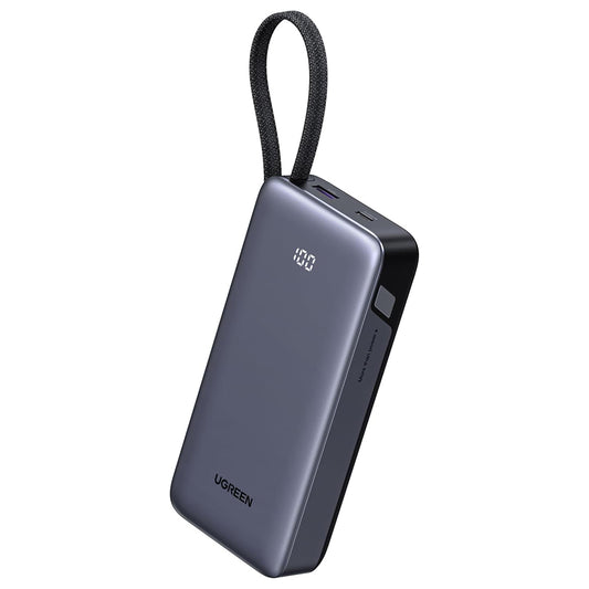 Extern batteri UGREEN PB536 (55988B), 20000mAh, 45W, QC + PD, 1 x USB-A - 2 x USB-C, Grå